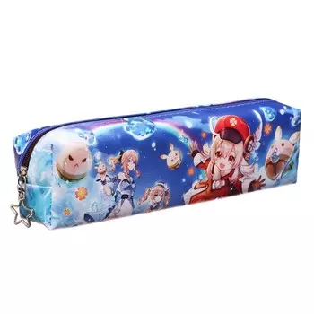 Пенал школьный Calligrata «Аниме», на молнии, с принтом, синий