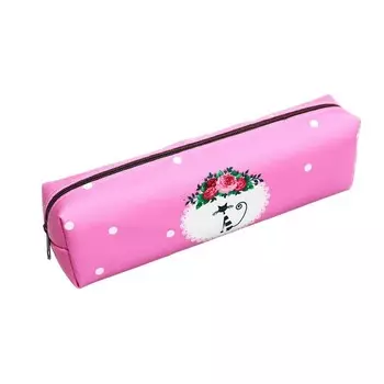 Пенал школьный Calligrata «Кошечка», на молнии, 1 отделение, розовый