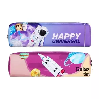 Пенал школьный Calligrata «Космонавт», на молнии, 1 отделение, с принтом, МИКС