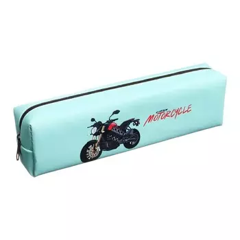 Пенал школьный "Мотоцикл", на молнии, бирюзовый