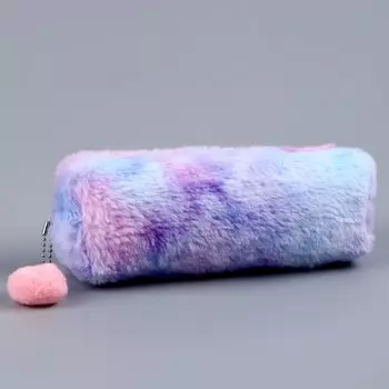 Пенал школьный мягкий, 19 7 см, сиреневый цвет