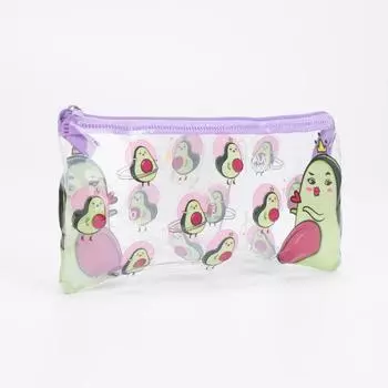 Пенал школьный на молнии "Авокадо", 20.5х9.5 см