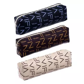 Пенал школьный на молнии "Буквы", МИКС