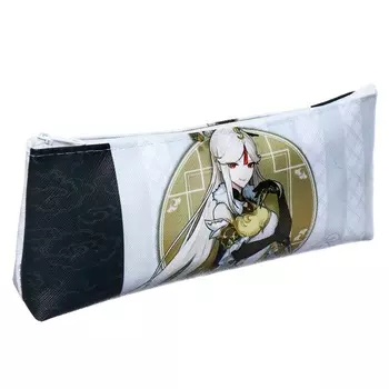 Пенал школьный на молнии Calligrata «Аниме», с принтом, белый