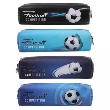 Пенал школьный на молнии "Футбол", МИКС