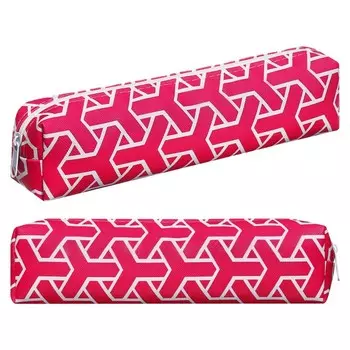 Пенал школьный на молнии Calligrata «Графика», 1 отделение, розовый