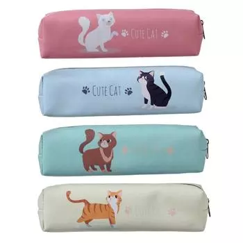 Пенал школьный Calligrata «Кот», на молнии, 1 отделение, с рисунком, МИКС