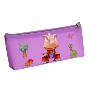 Пенал школьный Calligrata «Динозавр», на молнии, 1 отделение, с рисунком, МИКС