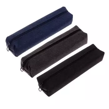 Пенал школьный на молнии Calligrata «Джинс», 1 отделение, текстиль, МИКС