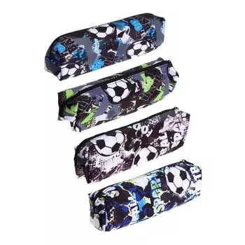 Пенал школьный на молнии Calligrata «Футбол», 1 отделение, текстиль, МИКС