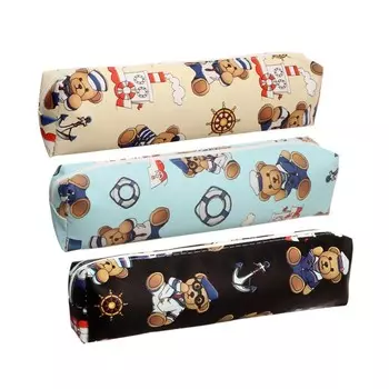 Пенал школьный на молнии МИКС Мишки