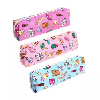 Пенал школьный на молнии МИКС Стикеры