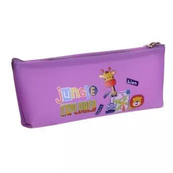 Пенал школьный Calligrata «Зверушки», на молнии, 1 отделение, с рисунком, МИКС