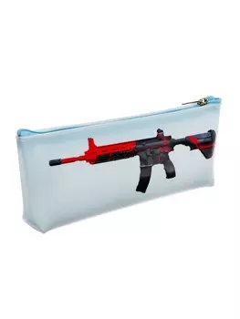 Пенал школьный на молнии Calligrata «Оружие», 1 отделение, с рисунком, ПВХ, голубой