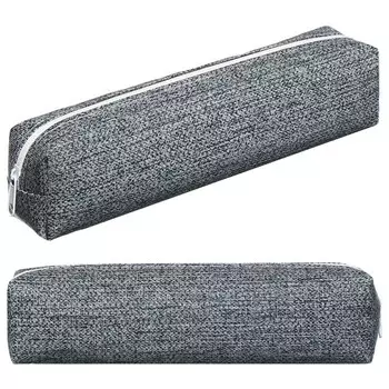 Пенал школьный на молнии Calligrata «Твид», 1 отделение, серый