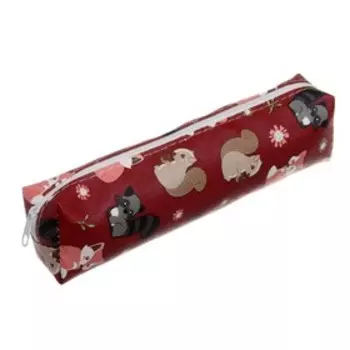 Пенал школьный на молнии "Зверушки", МИКС