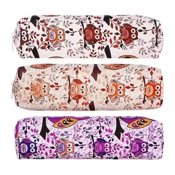 Пенал школьный Calligrata «Совы», на молнии, 1 отделение, с принтом, МИКС