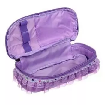 Пенал школьный "Сундучок" на молнии, сиреневый