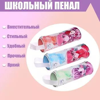 Пенал - тубус школьный Calligrata «Аниме», на молнии, 1 отделение, МИКС