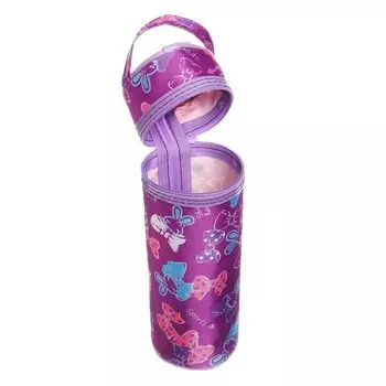 Пенал - тубус школьный на молнии "Бантики" фиолетовый