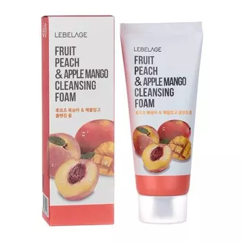 Пенка для лица очищающая с экстрактами персика и манго LEBELAGE