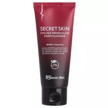 Пенка для лица Secret Skin Syn-Ake Wrinkleless Foam Cleanser, антивозрастная, 100 мл