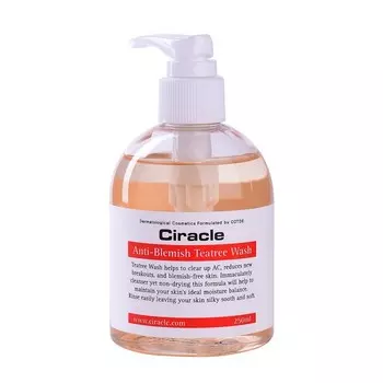 Пенка для умывания Ciracle Anti-Blemish Teatree Wash, с маслом чайного дерева, для проблемной кожи, 250 мл
