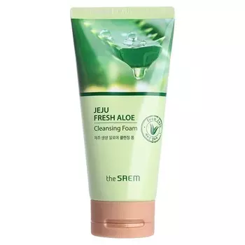 Пенка для умывания с алоэ Jeju Fresh Aloe Cleansing Foam 150гр