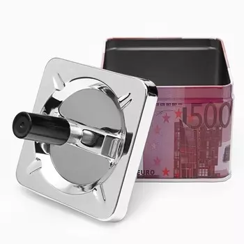 Пепельница для дома бездымная «500 евро», для сигарет и стиков, 8.512 см