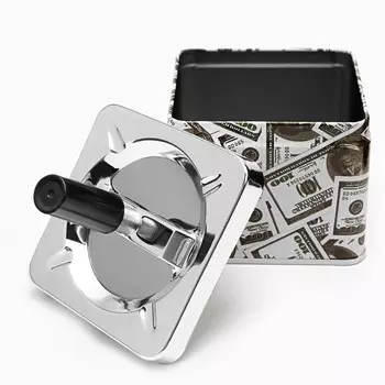 Пепельница для дома бездымная «Доллар», для сигарет и стиков, 8.512 см