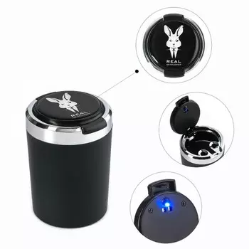 Пепельница для авто, с подсветкой Real Gentleman, 7.510 см