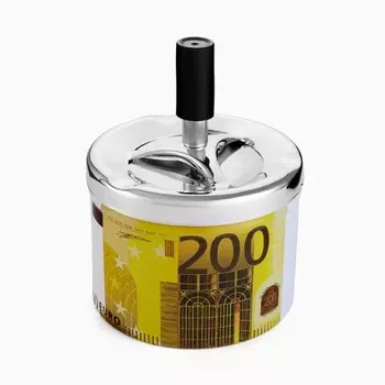 Пепельница для дома бездымная «200 евро», для сигарет и стиков, 12.59 см