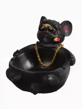 Пепельница для дома «Мопс с сигаретой», для сигарет и стиков, 11.81010.8 см