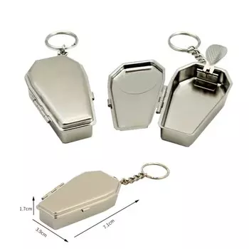 Пепельница карманная с крышкой, брелок «Гроб», 7.141.8 см