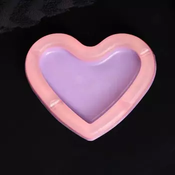 Пепельница "Сердце" прозрачная с фиолетовым, 140гр
