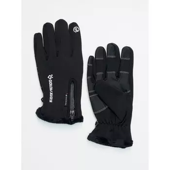 Перчатка спортивная демисезонные мужская чёрного цвета, размер 12