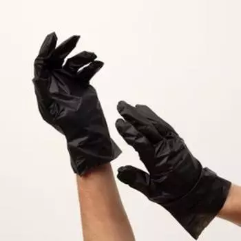 Перчатки BENOVY ТPE, перчатки из термопластичного эластомера, черные, XL, 100 пар