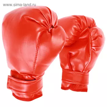 Перчатки боксёрские детские, красные, размер 4 oz