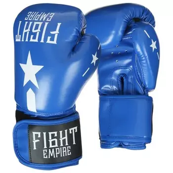 Перчатки боксёрские детские FIGHT EMPIRE, синий, размер 8 oz