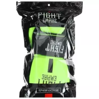 Перчатки боксёрские FIGHT EMPIRE, салатовые, размер 12 oz
