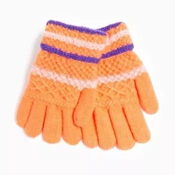 Перчатки детские А.S 2164-M (mix), цвет оранжевый, размер 15 (7-8 лет)