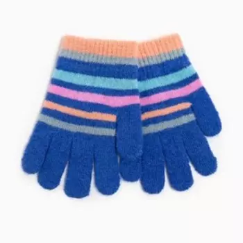 Перчатки детские, цвет синий, размер 16 (7-10 лет)