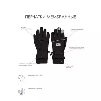 Перчатки для девочки, размер 19