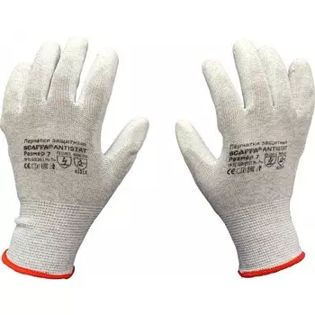 Перчатки для защиты от порезов SCAFFA Antistat PU, размер 9