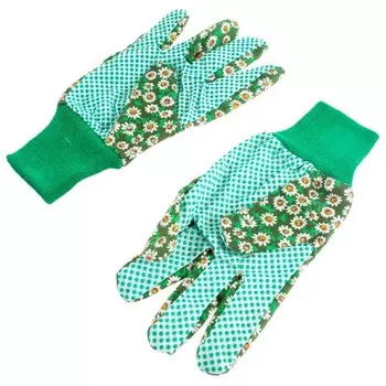 Перчатки, х/б, с ПВХ точками, манжеты, размер 7, Palisad