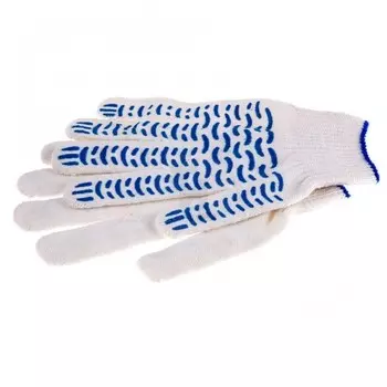 Перчатки, х/б, вязка класс 10, с ПВХ покрытием, «Волна»