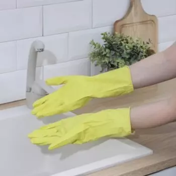 Перчатки хозяйственные резиновые Доляна, размер XL, 40 гр, цвет МИКС