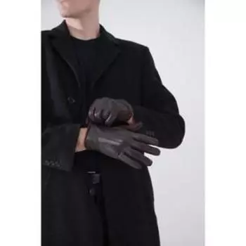 Перчатки мужские, безразмерные, без утеплителя, цвет коричневый