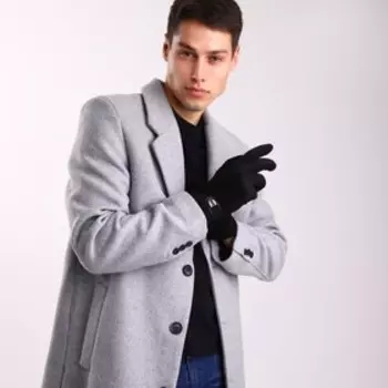 Перчатки мужские, безразмерные, цвет чёрный