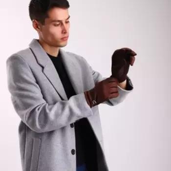 Перчатки мужские, безразмерные, цвет коричневый